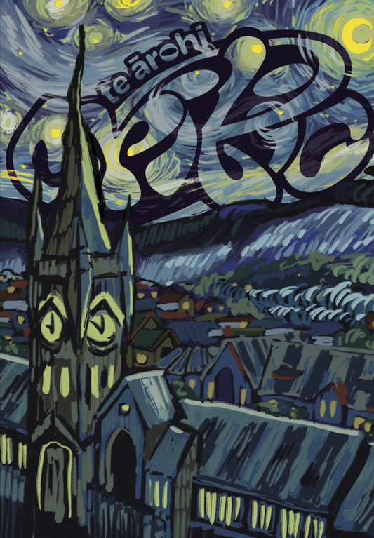 Starry Night Clocktower Poster